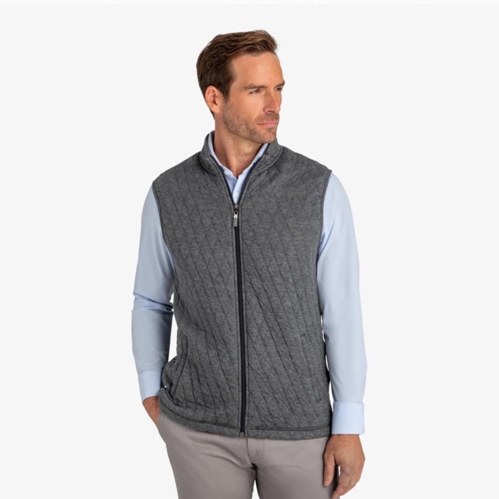 Quilted grey vest